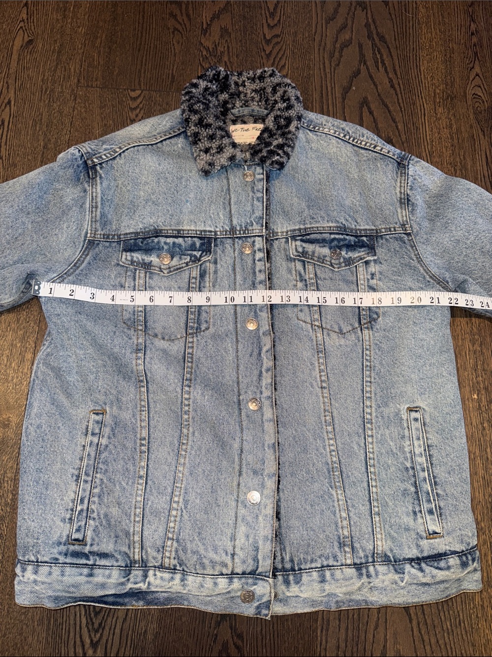 We the free | wild ones Sherpa lined denim jacket | size small EUC - Picture 8 of 9